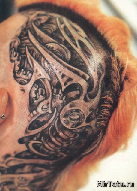 Фото татуировок - Татуировка на голове