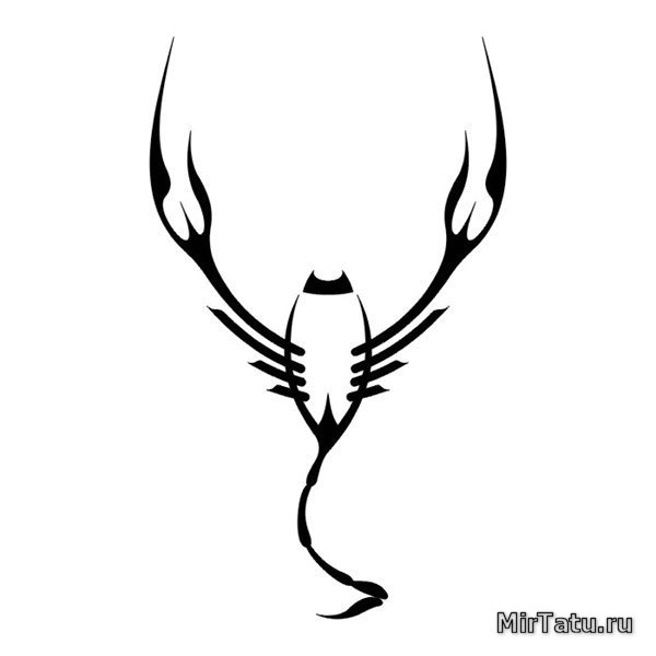 Эскизы татуировок - Скорпион 16