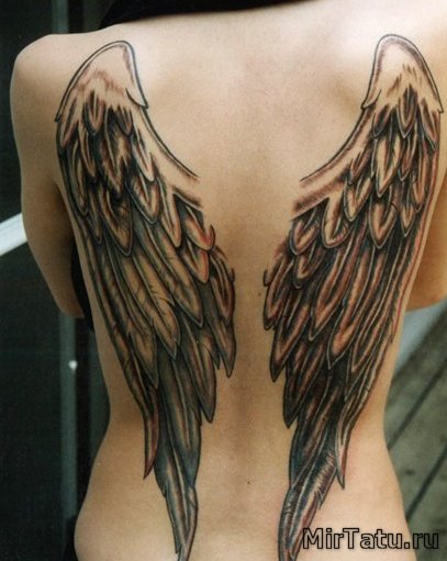 Женские татуировки - Крылья ангела
