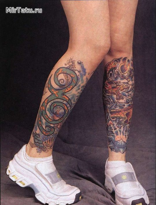 Фото татуировок - Татуировка на ногах