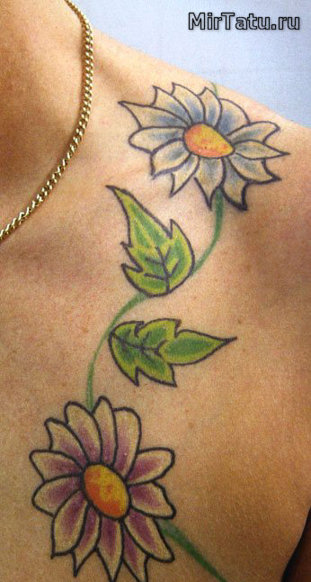 Фото татуировок - Цветы 4