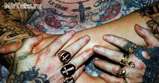 Фото татуировок - Татуировки на пальцах и кистях рук 3