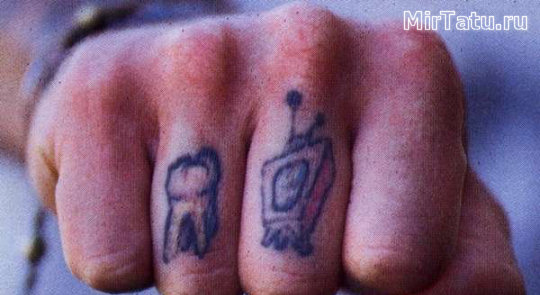 Фото татуировок - Татуировки на пальцах и кистях рук 7