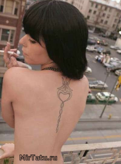 Женские татуировки - Узор на спине